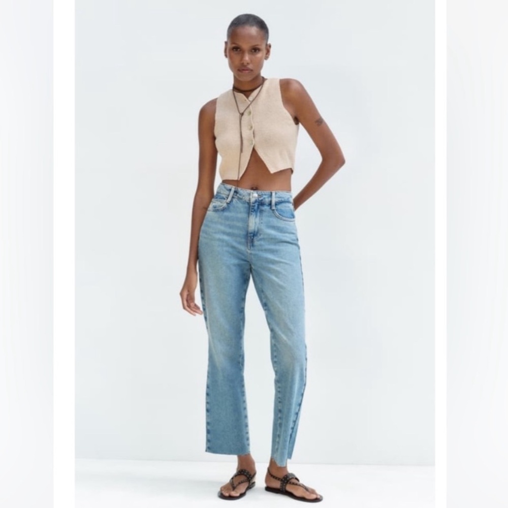 Zara high rise denim jeans